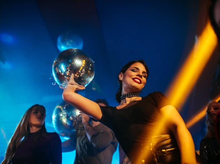 Exterior of The Matrix Club at night – "The Matrix Club entrance illuminated at night in Berlin"